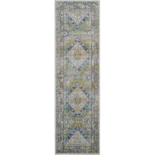 Bungalow Rose Burnie Blue/Green/Ivory Rug & Reviews Wayfair